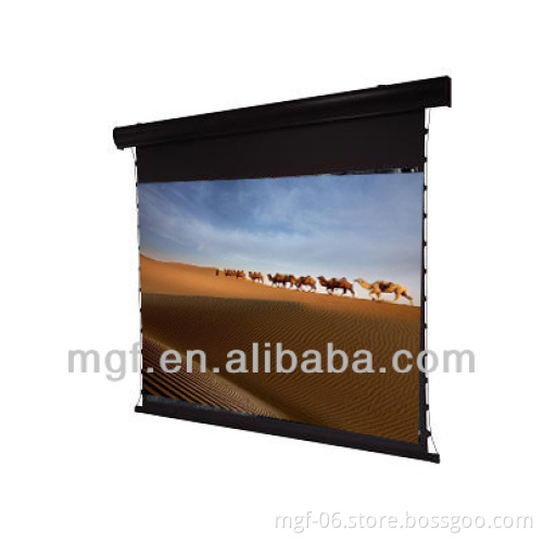 Electric Tab Tension Screen with Aluminum Casing/ White&Black Tab Tension Screen